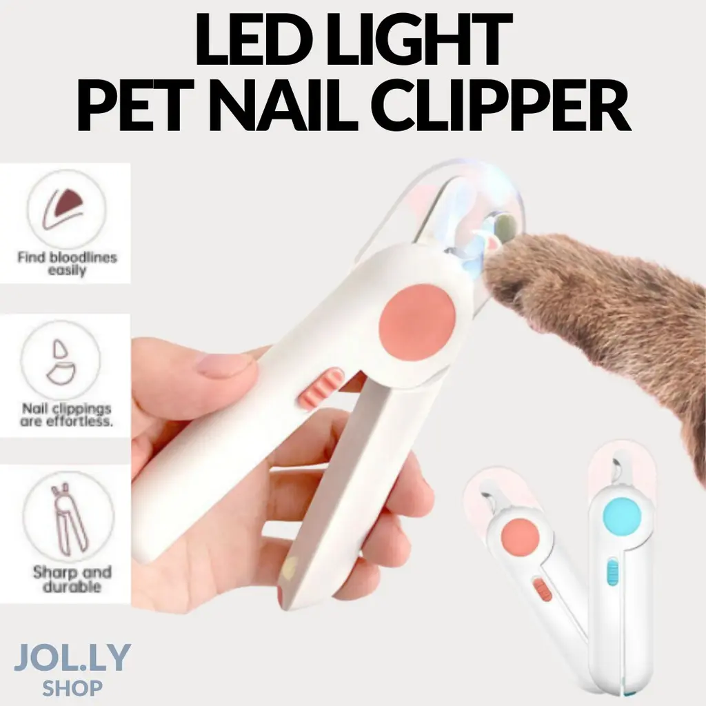 SG LOCAL STOCK Pet dog Nail clipper with led lightNail cutter kitclippers with Nail File for pets