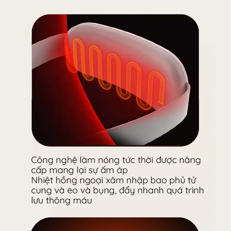 Đai Massage Chườm Nóng KAW Làm Giảm Đau Bụng Kinh, Nhiều Chế Độ, Quà Tặng Cho Bạn Gái 6