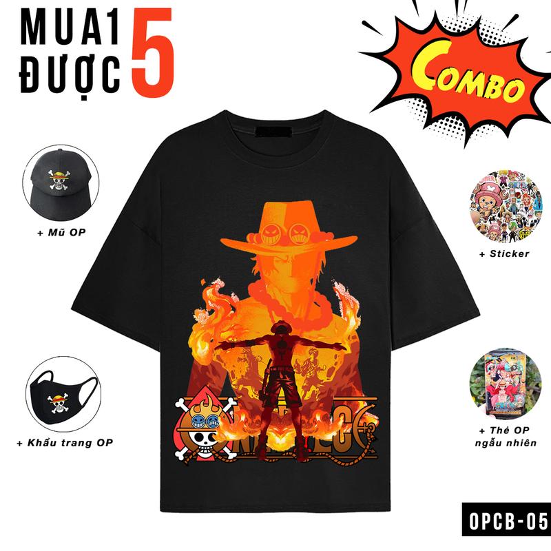 Combo hủy diệt - mua 1 được 5 | Áo thun One piece, áo phông in hình Onepiece Luffy Zoro Sanji ACE Menswear Nam 4