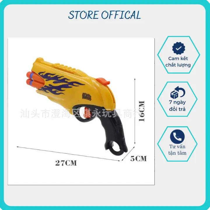 Đồ chơi kiểu Nerf-Đồ chơi phóng xốp liên thanh cho trẻ Tặng Pin và 20 que xốp Toy 3