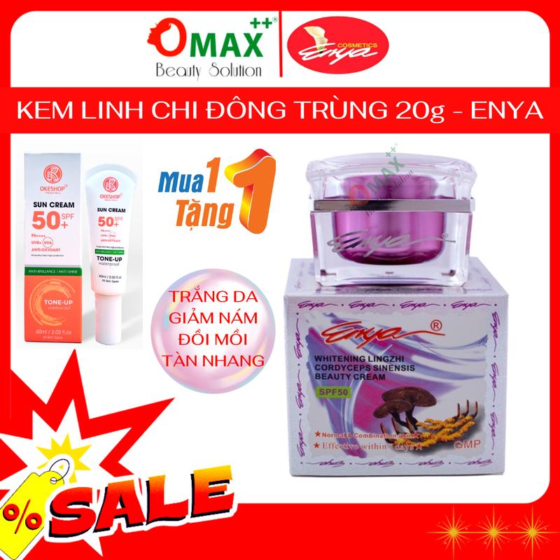 Kem ENYA Đông Trùng - Linh Chi - Collagen 20G - Cải Thiện Da Nám - Tàn Nhang - Đồi Mồi - Phục Hồi Tái Tạo - Mụn