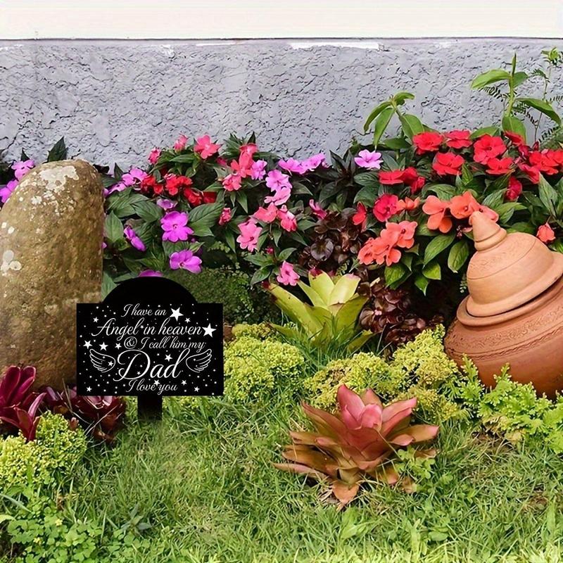 Product Introduction of Acrylic Angel in Heaven Memorial Plaque, Outdoor Grave Monument, Stake Mount for Yard, Cemetery & Garden Decor, Suitable for Remembrance Ceremonies 6