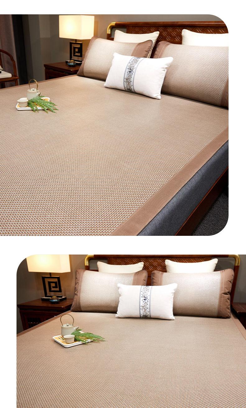 Product Introduction of [Accumulated Hot Sale 99.99 Million + Pieces] Lehome High-End Double-Sided Rattan Mat Three-Piece Set of Summer Sleeping Mat Ice Silk Mat Foldable Student Household Dormitory Summer 19