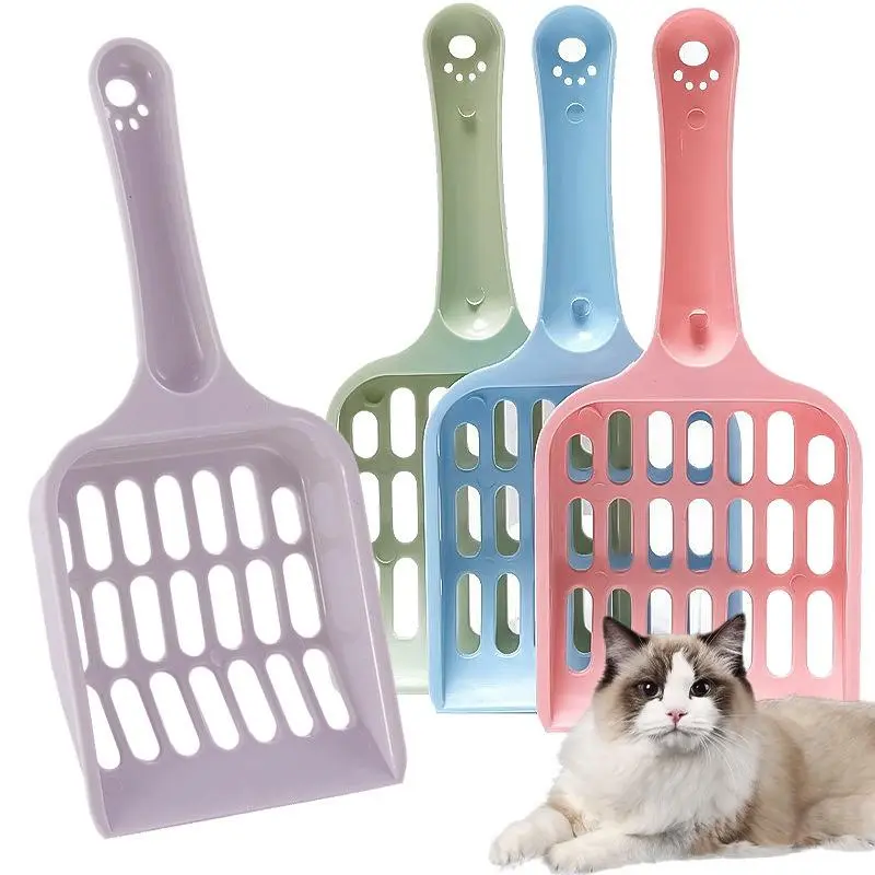 Xẻng Xúc Cát Vệ Sinh Cho Mèo, Màu Pastel, Tay Cầm Làm Đẹp Cao, Thích Hợp Cho Vệ Sinh Cho Mèo, Bộ Thu Gom Phân, Sản Phẩm Vệ Sinh Cho Mèo