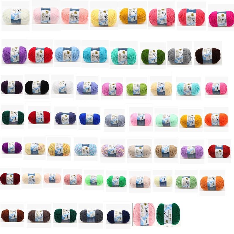 Len bông Sữa Thủ Công Chất Lượng Cao Đan Bằng Tay, 1 cuộn, Chất Liệu Acrylic, Thích Hợp Để Đan 0