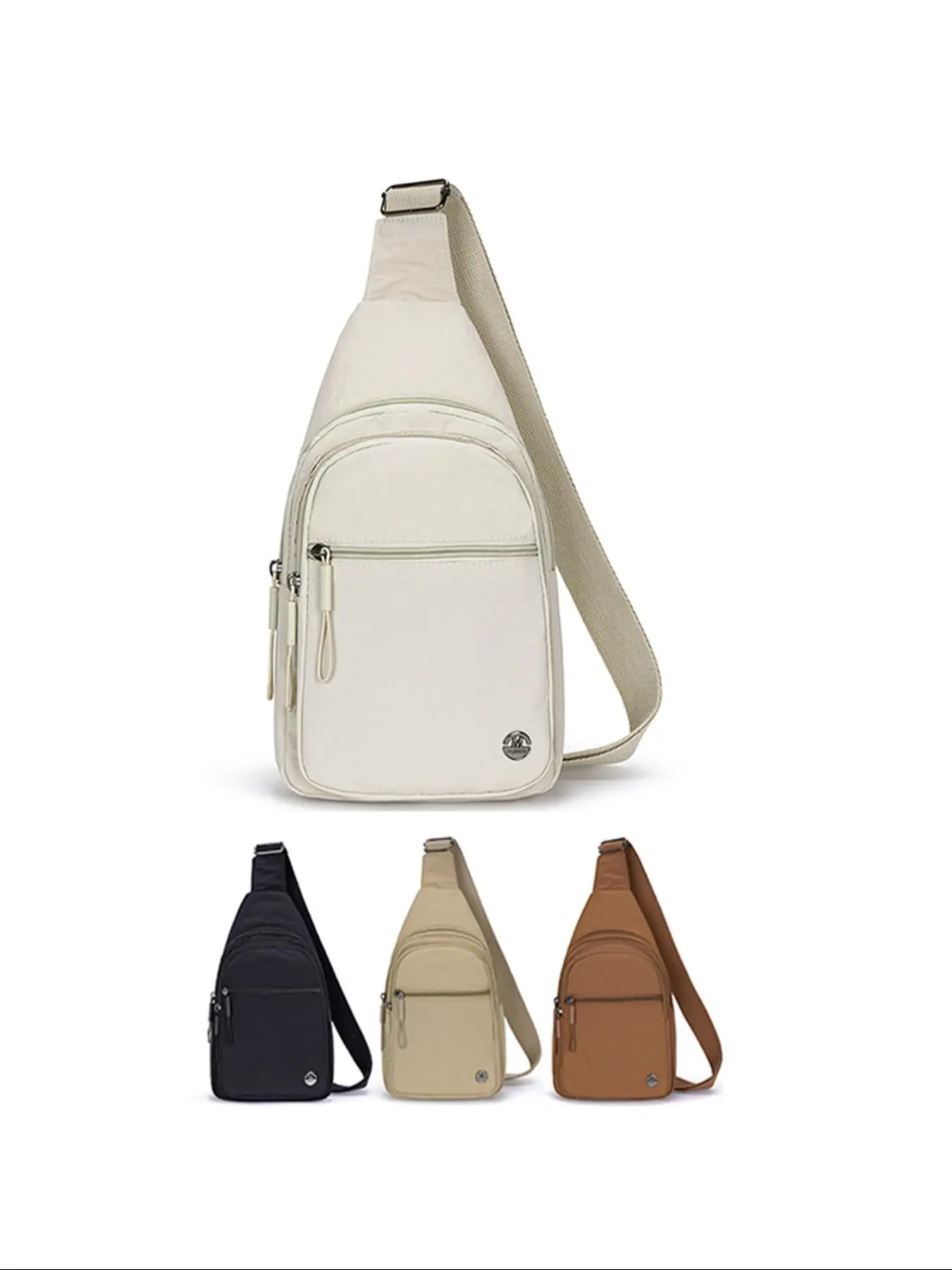 Women's Solid Color Fanny Pack, Fashionable Lightweight Crossbody Shoulder Bag, Casual Versatile Chest Bag for Work Commute, School