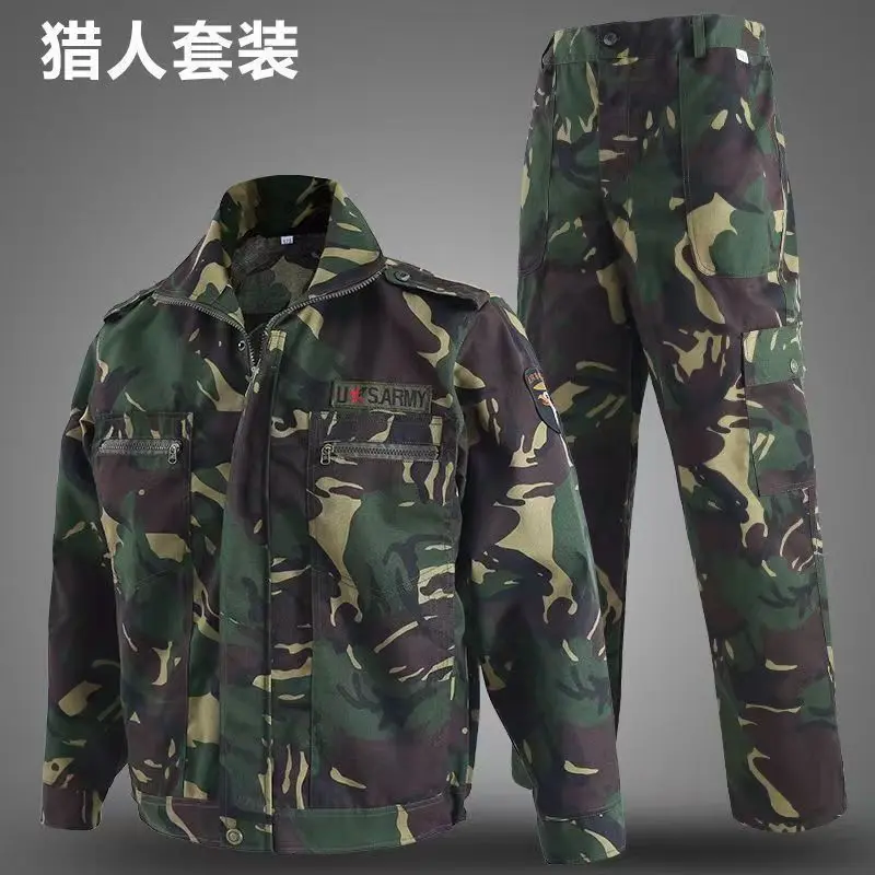 Bộ Đồ Rằn Ri Dày Chống Mài Mòn Cho Nam, Quần Áo Bảo Hộ Lao Động Một Mảnh, Công Trường Xây Dựng, Quần Áo Làm Việc Sửa Chữa Ô Tô Chống Vết Bẩn, Rằn Ri Ngoài Trời, Mùa Xuân Và Mùa Thu