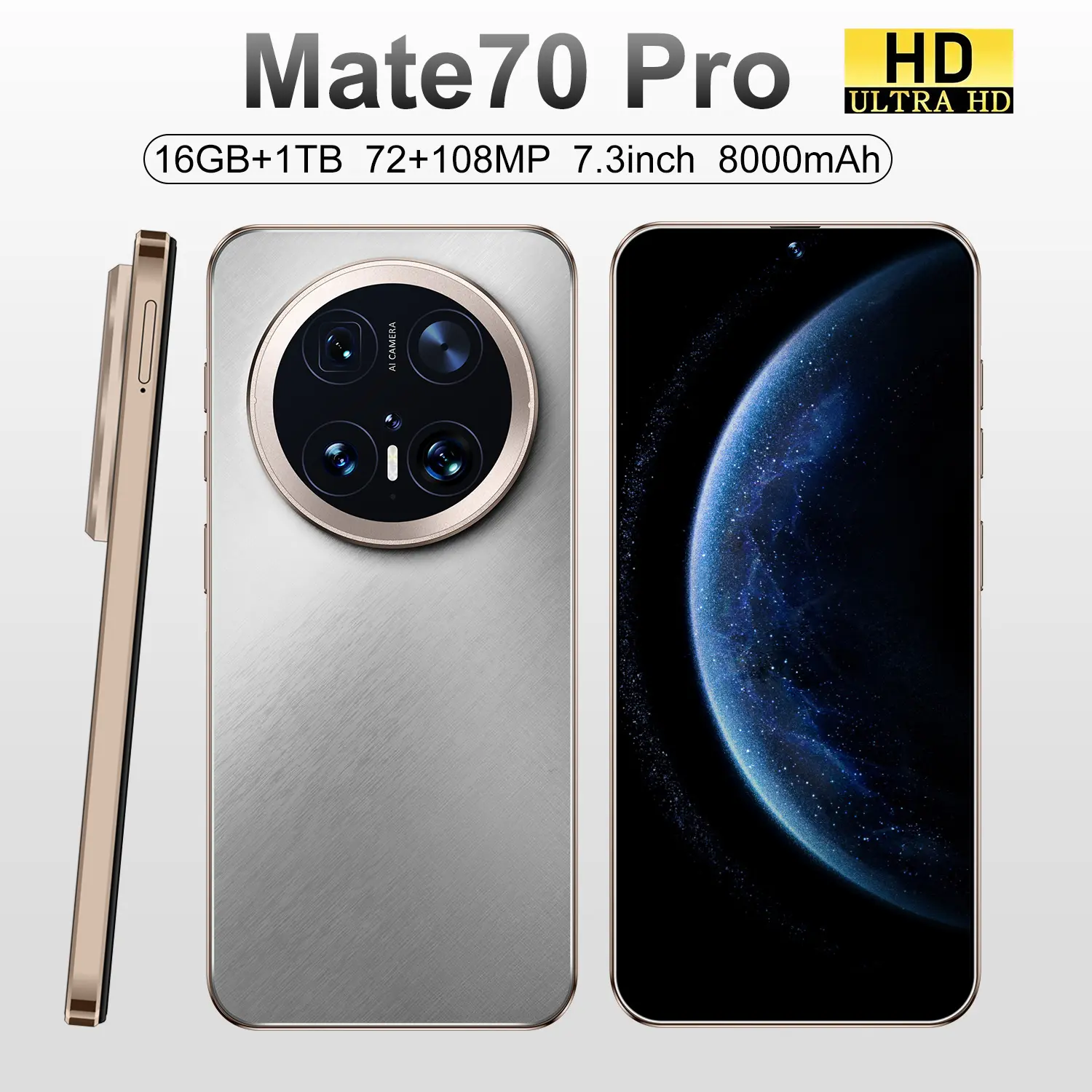 2025 Hot Sale Mate70 Pro Smartphone Mobile Phone