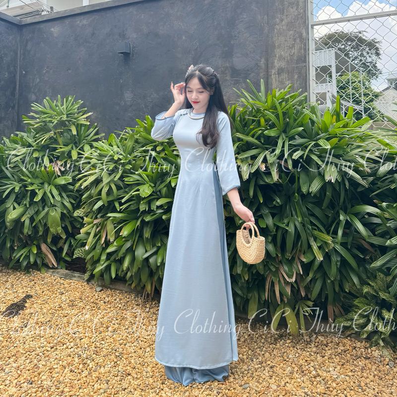 Product Introduction of Áo Dài Tây Thi Cổ Tròn Phối Viền Cổ Tay Có Cúc Xinh Xỉu, Phù Hợp Cho Chị Em Đi Chơi, Đám Hỏi, Đi Dạy - CiCi Thùy Clothing Nữ 14