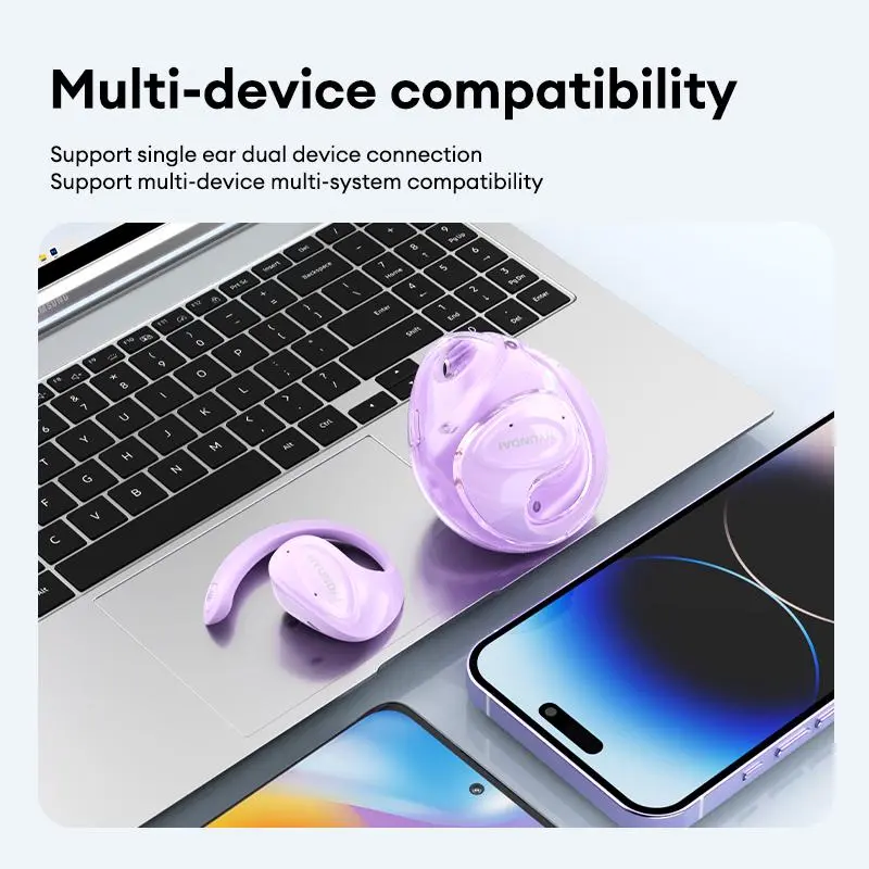 HYUNDAI Wireless Headphones, AI Translation Earphones with 75 Languages Translation, Wireless Bluetooth-compatible Earbuds for Playing Music & Phone Calls, Audio 8