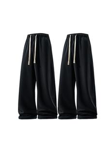 Men's Solid Color Drawstring Waist Sweatpants, Casual Loose Men's Pants for Daily Wear, Men's Trousers for Summer