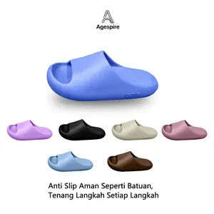 agespire Slippers Flow Sandal Anti-selipNyaman Anti Bau Bagian Bawah LembutDalam Sendal Diluar Ruangan Pria & WanitaPasangan Rumah Serbaguna BeranekaWarna Kualitas Musim Panas Gaya PanasShoes Size 35-45 Unisex