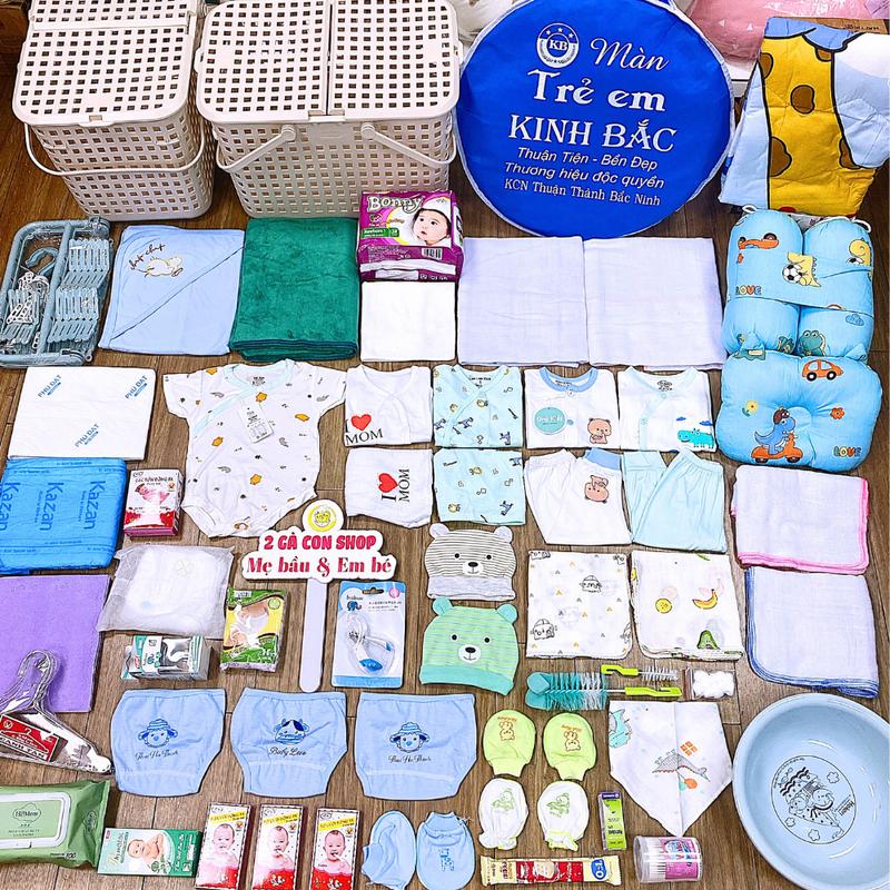 TẶNG MÀN CHỤP-Giỏ đồ sơ sinh thiết yếu A99 - Đồ dùng phụ kiện cho trẻ sơ sinh quần áo bao tay chân