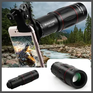 APEXEL Lensa Zoom HP Lens Kamera Tele Zoom HP 18X ZOOM LENSA Universal 18X25 Handphone Bermata HD Ponsel Lensa Camera HP Ponsel Lensa Zoom Optik Dengan Tripod untuk Ponsel