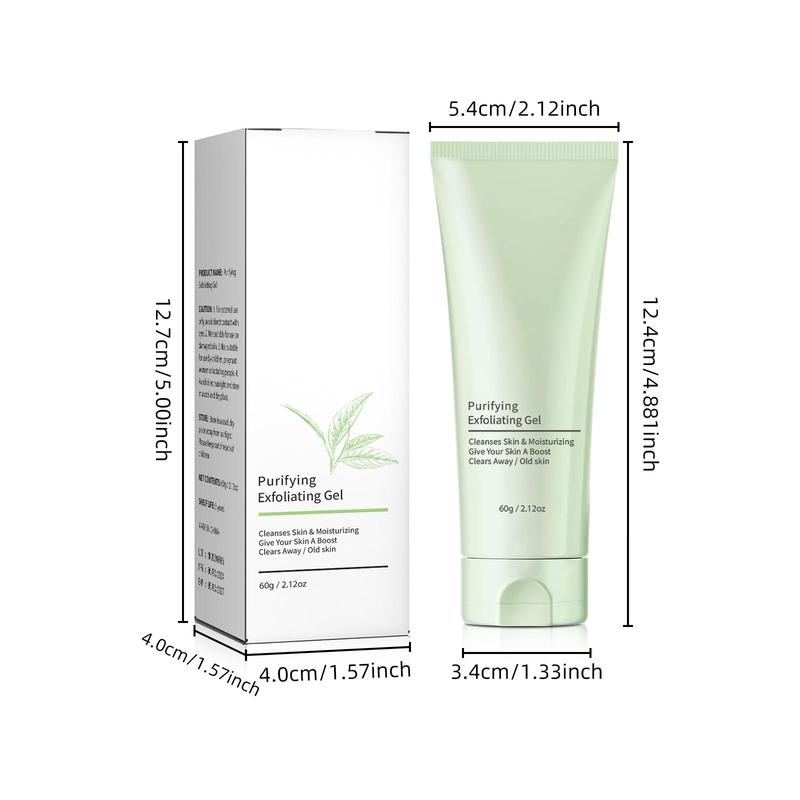 Green Tea Facial Scrub Gel, 1/2 Boxes Deep Cleansing Facial Scrub, Gentle Facial Exfoliating Gel, Facial Skin Care Product for Women & Men 1