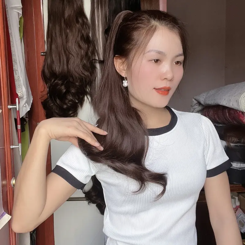 Tóc giả NGOẠM THẲNG CỤP đuôi nhẹ 55cm 1