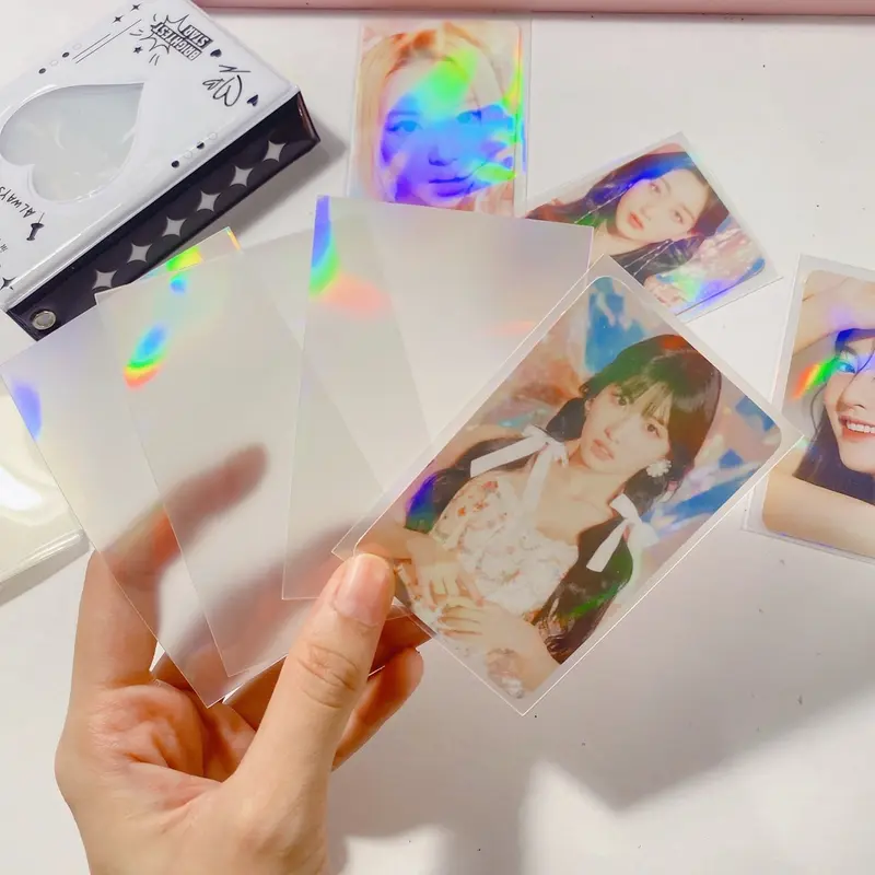 SHINSDAY (20pcs) Inner Sleeve 56x87mm Hologram Rainbow Unseal Pelindung Photocard PC Kpop 6