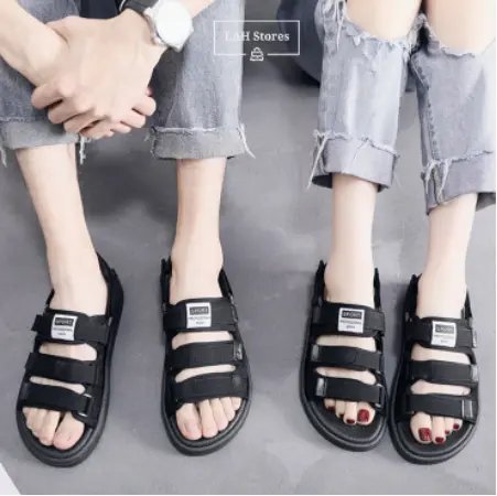 (Có 3 Màu) Sandal nữ nam 3 quai trơn cao cấp Fullsize 35-44 - dép quai hậu học sinh mới về