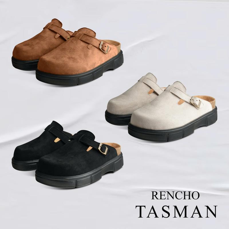 RENCHO TASMAN PREMIUM dép nam nữ da bít mũi LÓT DA BÒ NGUYÊN TẤM đế cao 6cm