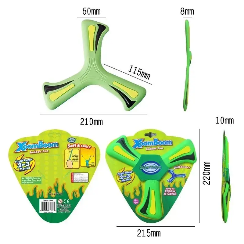 Bomerang Ba Lá Ném Tay Bằng Xốp, Đồ Chơi Xếp Hình Trò Chơi Tương Tác Vui Nhộn Và Giải Tỏa Căng Thẳng, Thích Hợp Cho Trẻ Em, Đồ Chơi Thể Thao Toy 3
