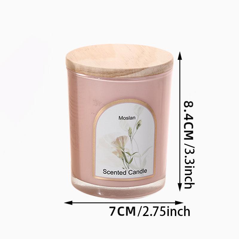 Glass Candle, 1 Count Flower Scented Candle, Smokeless Aromatherapy Candle, Home Decor Supplies for Living Room Bedroom Wedding, Freshener 1