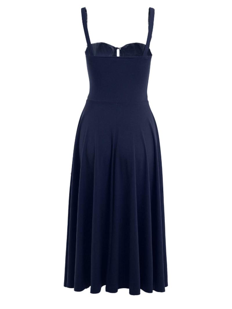 Product Introduction of Women's Solid Color Tie Shoulder Cami Dress, Casual Sleeveless A Line Dress for Spring & Fall, Women's Clothing for Daily Wear 8