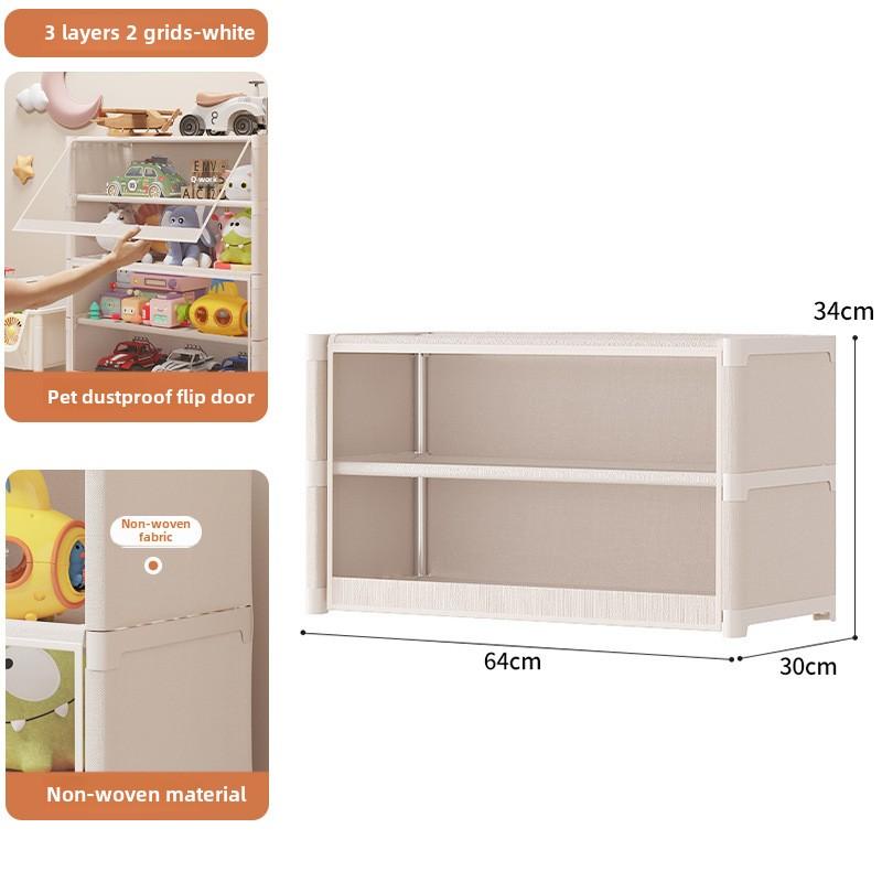 Children's Toy Storage Rack Floor-standing Household Baby Supplies Dust-proof Storage Cabinet Baby Organizer Multi-layer Storage Box 5