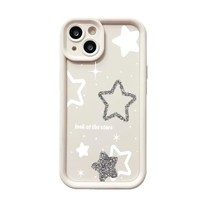 Casing untuk VIVO Y17 X50 Lite Y01 Y02 Y02A Y02t Y03 Y10 Y10 T1 Y11s Y12 Y12a Y12s Y15 Y15s Y15a Y15c Y16 Y17s Y18 Y18e Y19 Y1s TPU Pro Kamera Keren Silver Star Casing Soft Cover Ponsel Silikon 7
