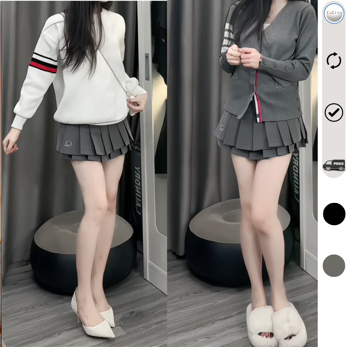 Chân váy xếp ly 2 lớp thêu chữ Q có quần bảo hộ | BigBuy360 - bigbuy360.vn Chân váy xếp ly 2 lớp thêu chữ Q có quần bảo hộ | BigBuy360 - bigbuy360.vn