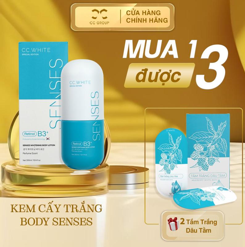 [Mua 1 Tặng 2] Kem Body cấy trắng SENSES chính hãng - Tặng kèm 2 tắm trắng