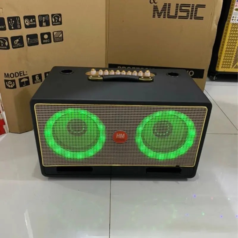 Loa xách tay 2 bass 20-6 đường tiếng có đèn nháy theo nhạc K18 Echo Delay Reverb 4