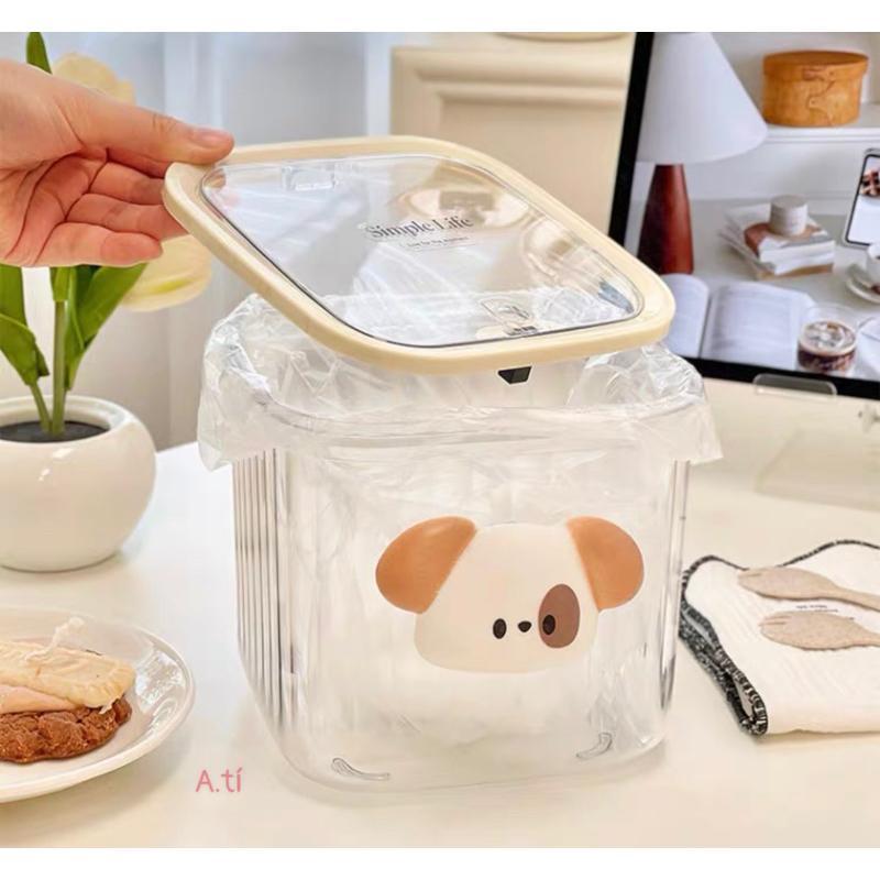 THÙNG RÁC MINI ĐỂ BÀN KÈM PHỤ KIỆN   cute 3