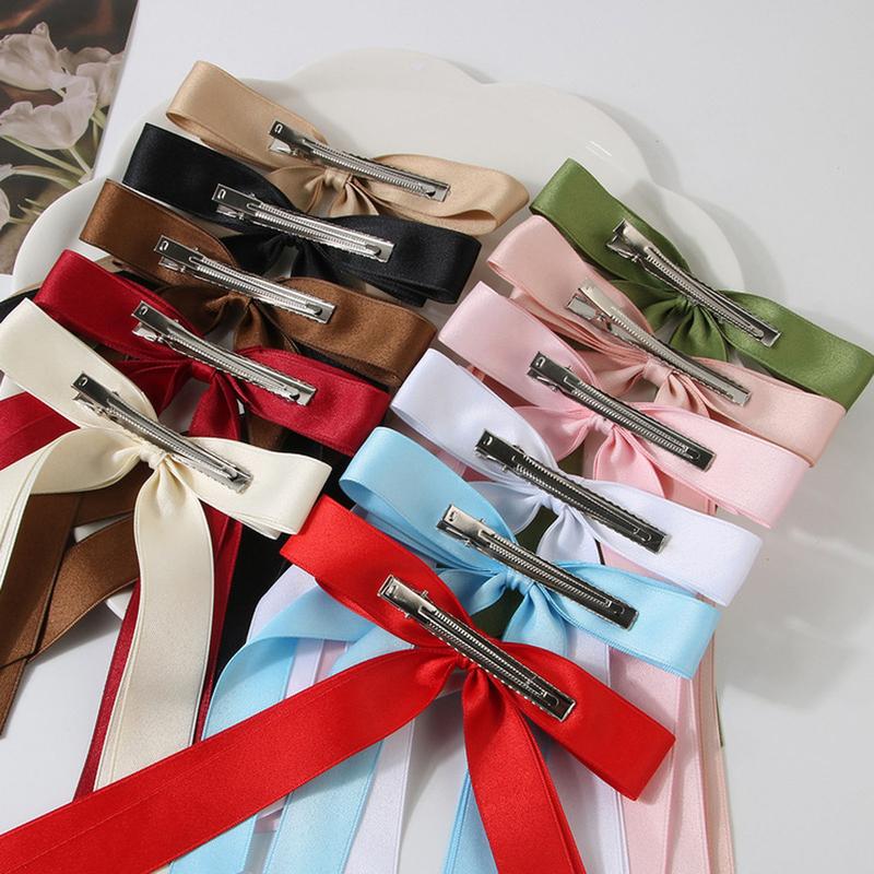 Product Introduction of Satin Hair Bow Clips Ribbon Bow Hair Barrettes French Hair Accessories for Women Girls 35
