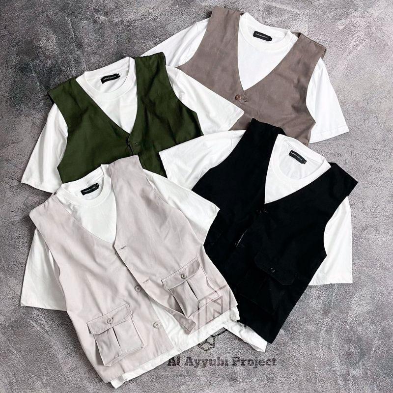 Product Introduction of YOUBI Vest Rompi Pria Casual Pria Wanita 17