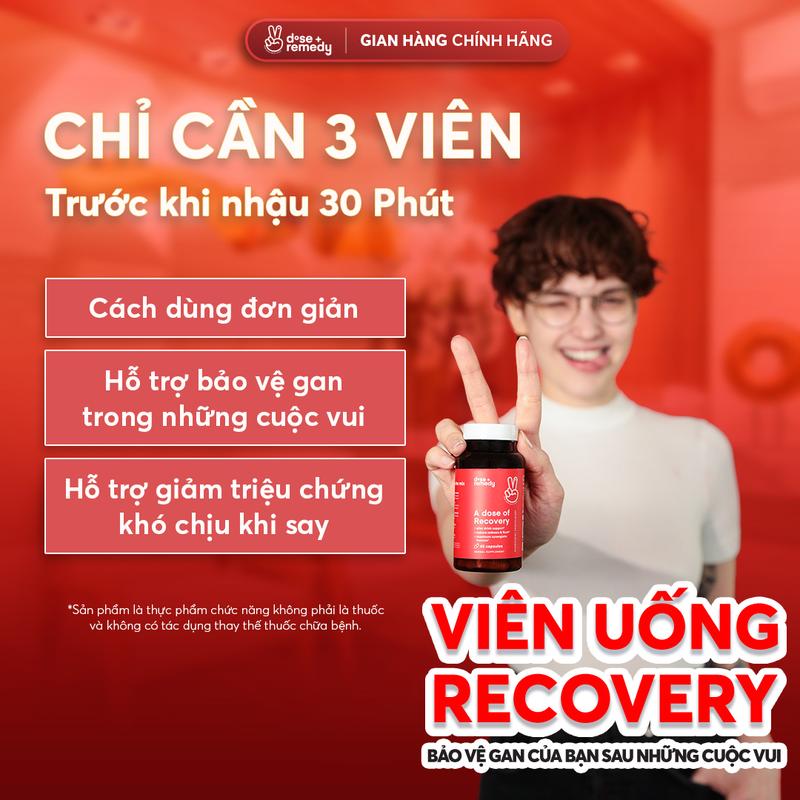 [MUA 2 TIẾT KIỆM] Combo 2x Hũ -Viên Hỗ trợ Say nguội RECOVERY - Hỗ trợ giải rượu bia, hỗ trợ chuyển hóa và đào thải đồ uống có cồn nhanh hơn - sáng tỉnh táo, hỗ trợ bảo vệ gan và giảm triệu chứng ửng đỏ, chóng mặt, buồn nôn cho người lớn 18 tuổi trở lên 3