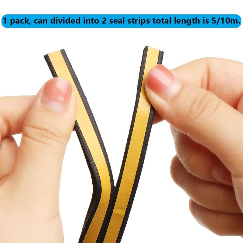 Product Introduction of 5/10m D/E/P/I Type Rubber Weather Strips Anti Collision Draught Excluder Window Door Foam Seal Strip 19