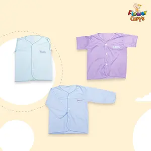 Flower Cart's Baju Bayi new born 0 - 3 bulan / lengan panjang/pendek/Buntung - 3 pcs