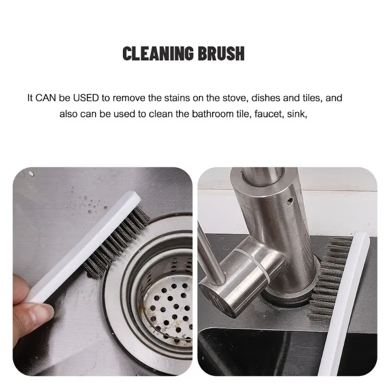 Bàn Chải Làm Sạch Tay Cầm Dài Cho Bếp Ga, Đầu Dây Kim Loại, Phạm Vi Bếp, Mui Xe, Bàn Chải Vết Dầu, Dụng Cụ Làm Sạch Nhà Bếp Đa Chức Năng 7