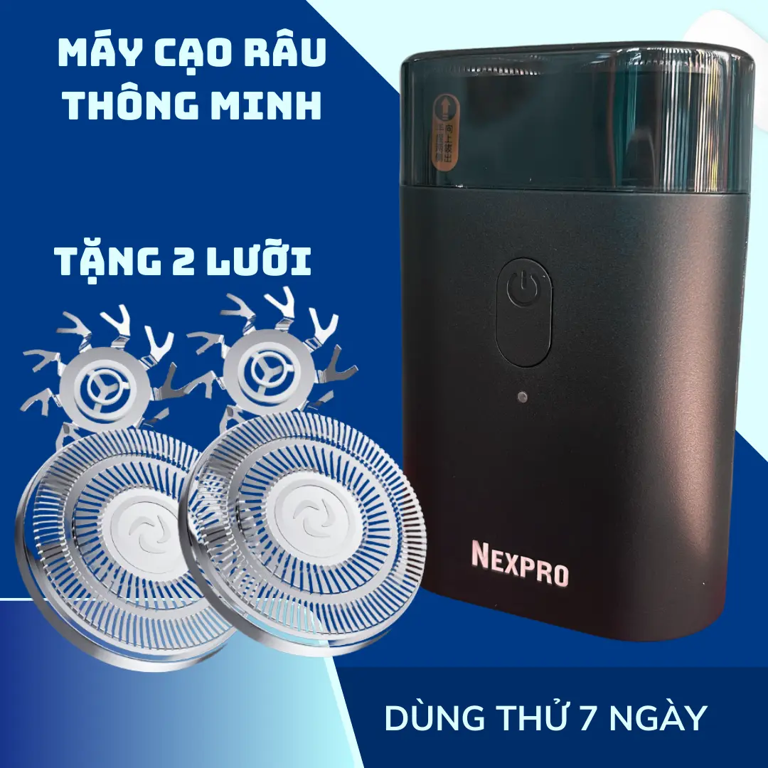 [ bảo hành 12 tháng ] máy cạo râu mini , công nghệ lưỡi tự mài