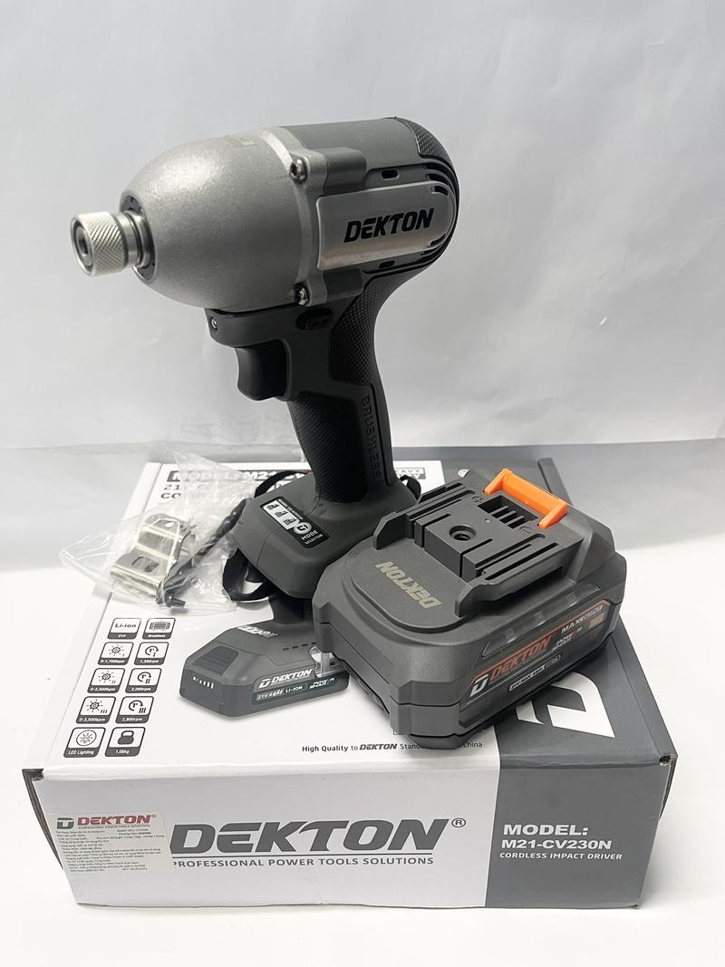 Product Introduction of Máy chuyên vít DEKTON CV230N, Động cơ Không chổi than, Điều tốc bằng lực bấm cò (Màu đen) 2