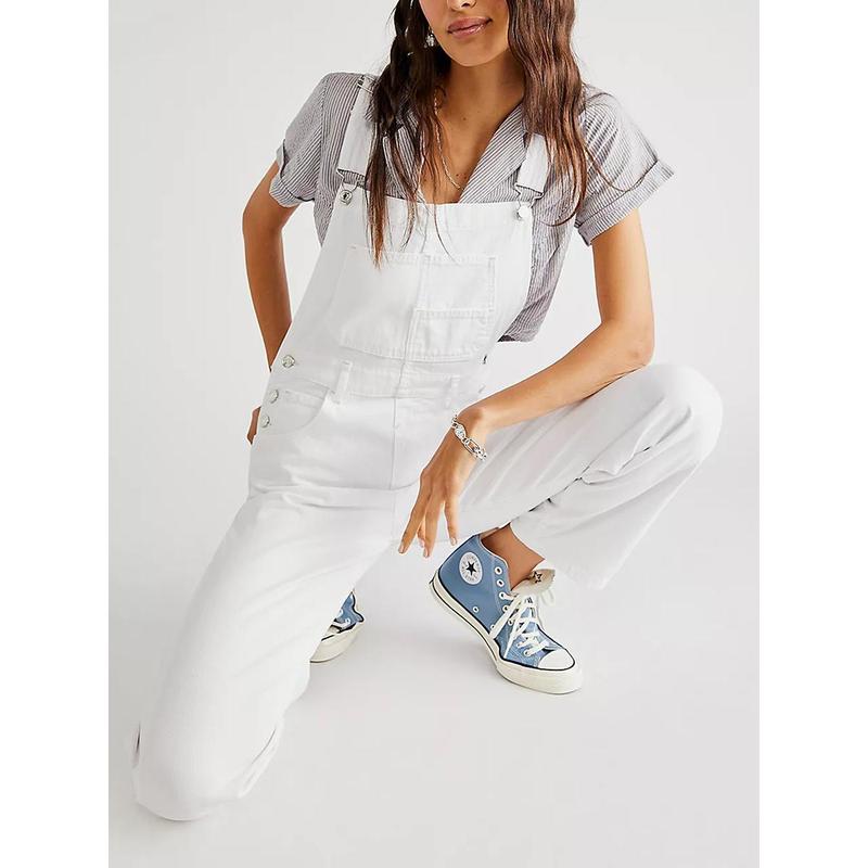 Product Introduction of Women Fashion Denim Long Jumpsuit Casual Spaghetti Strap Wide Leg Romper Pants Summer Baggy Bib Overalls 37