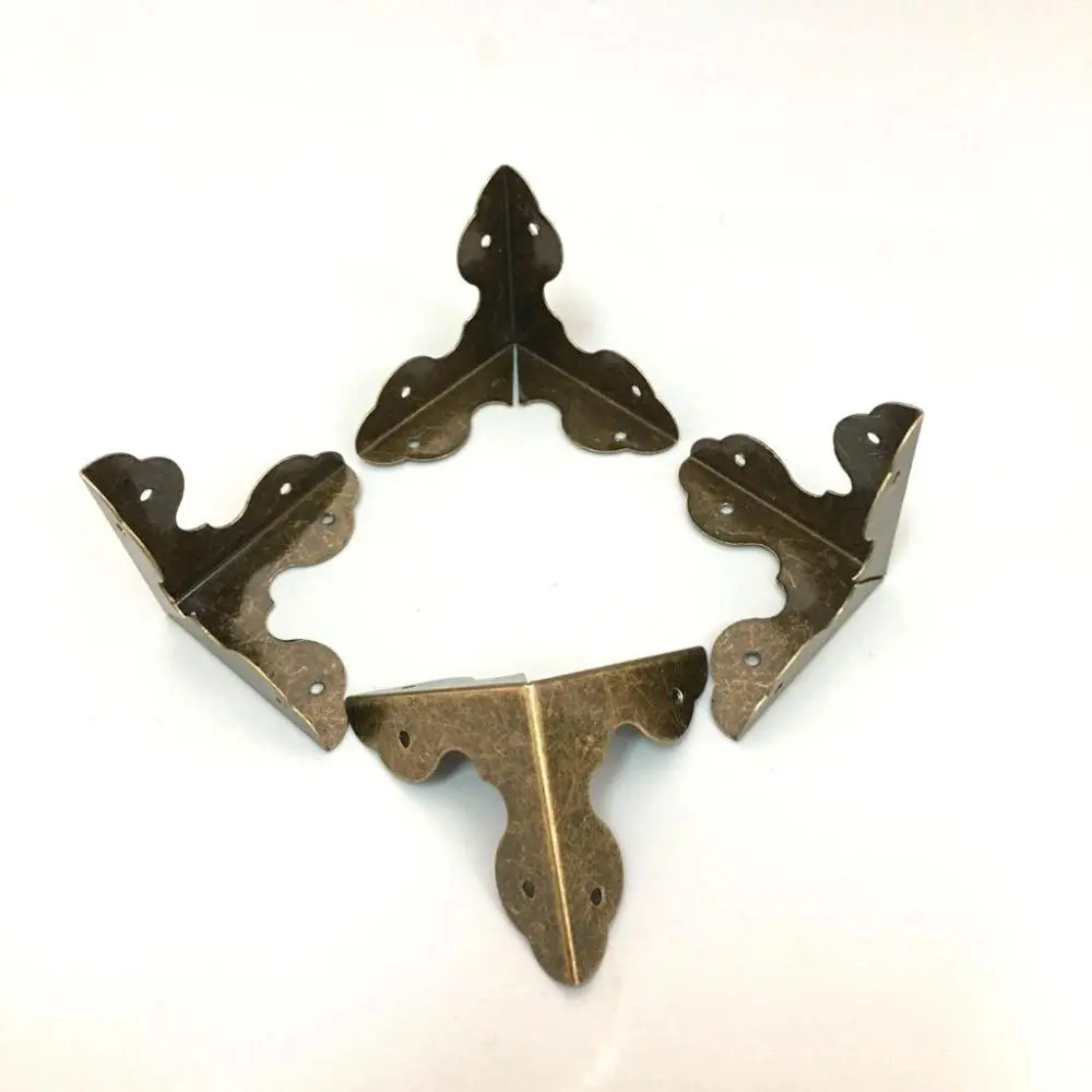 4pcs Strong Vintage Bronze Corner Protector Furniture Parts