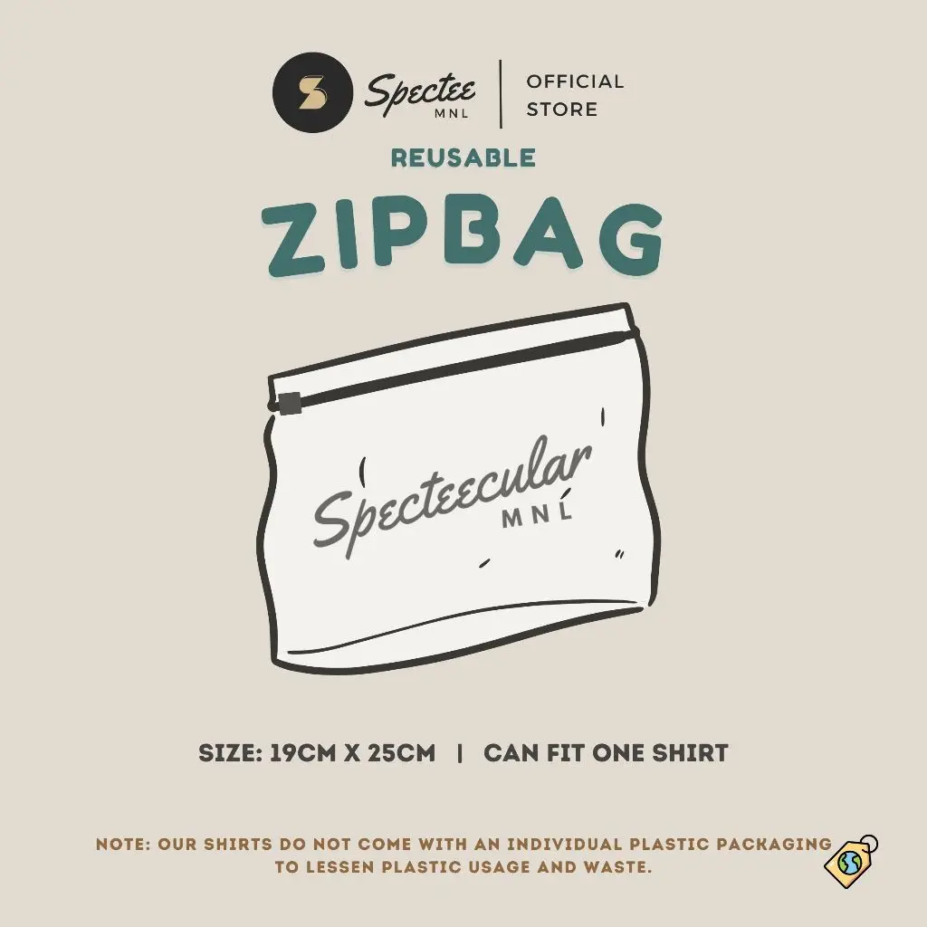 ZIP BAG | Spectee MNL (Can fit one shirt) Our shirts do not come with zip bag automatically