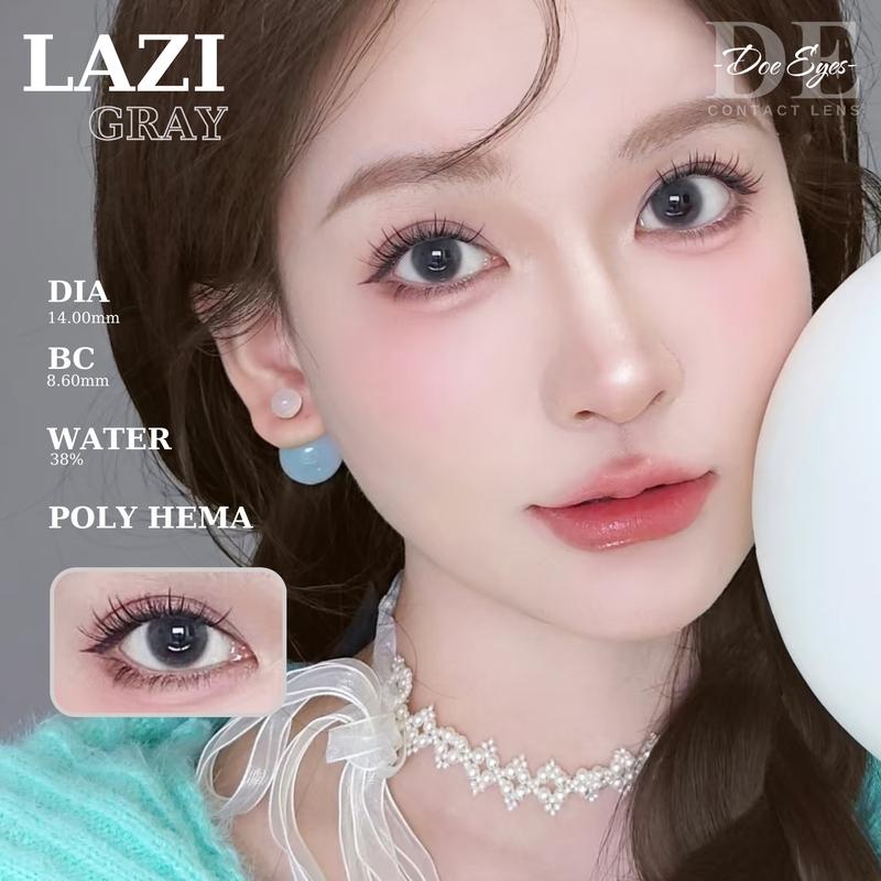 [Lazi gray] có cận đến 6.5 - Lens Kính áp tròng Doe Eyes - 1 CHIẾC lens - Kính áp tròng cận xám