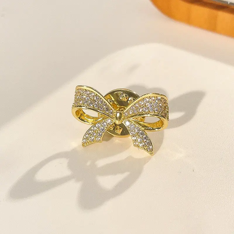 Trâm Cài Thắt Nơ, Dễ Phối Đồ Thiết Kế Đơn Giản, Thanh Lịch, Chống Lộ, Ghim Cài Áo Cao Cấp, Cố Định, Thích Hợp Cho Bộ Đồ Áo Len, Phụ Kiện Ghim Cài Cúc Women Nữ