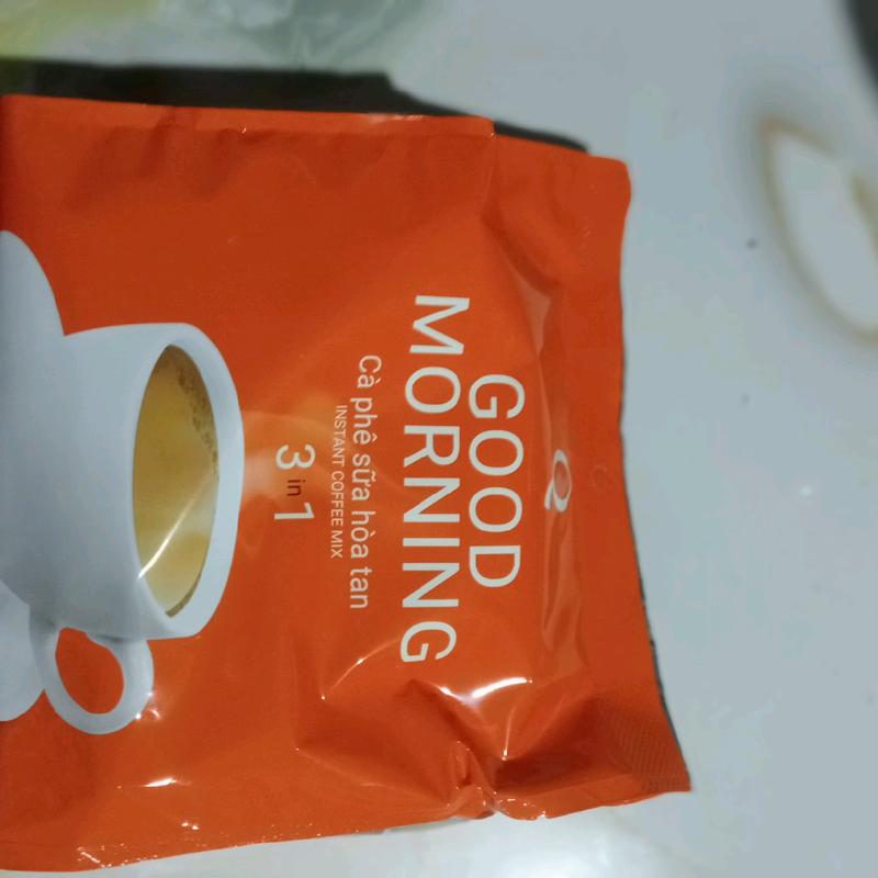 3 bịch cà phê sữa trần quang ( 2 bịch good morning+ 1 bịch cafe ngon) mõi bịch 24 goi 3