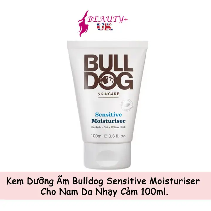 Kem Dưỡng Ẩm Bulldog Sensitive Moisturiser Cho Nam Da Nhạy Cảm 100ml 0