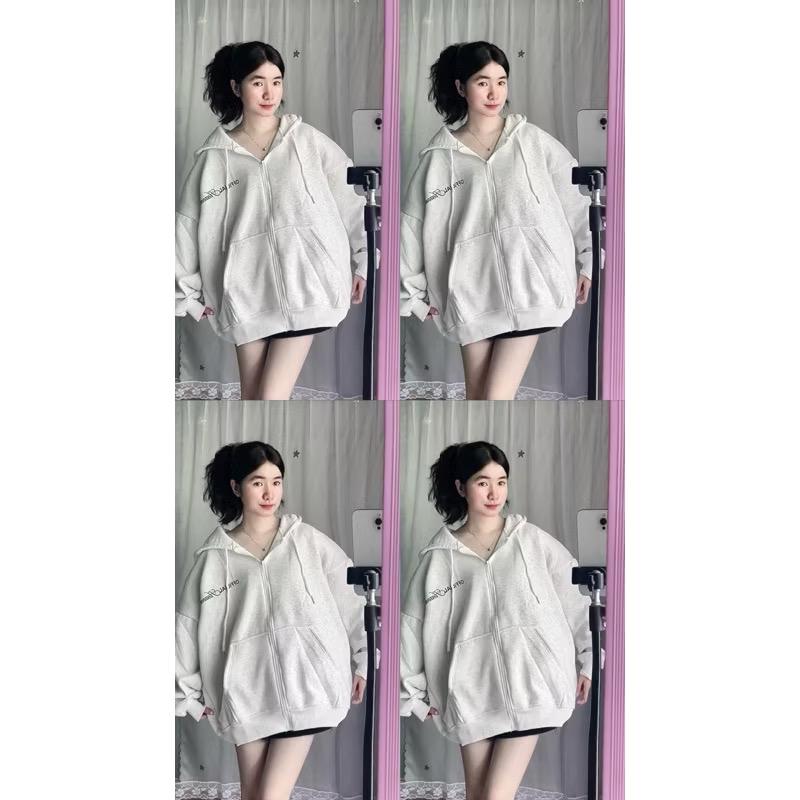 Product Introduction of ÁO KHOÁC NỈ HOODIE FORM RỘNG FREE SIZE DƯỚI 70kg Nam Nữ chất nỉ cotton - Chữ Nhỏ Top Women 5