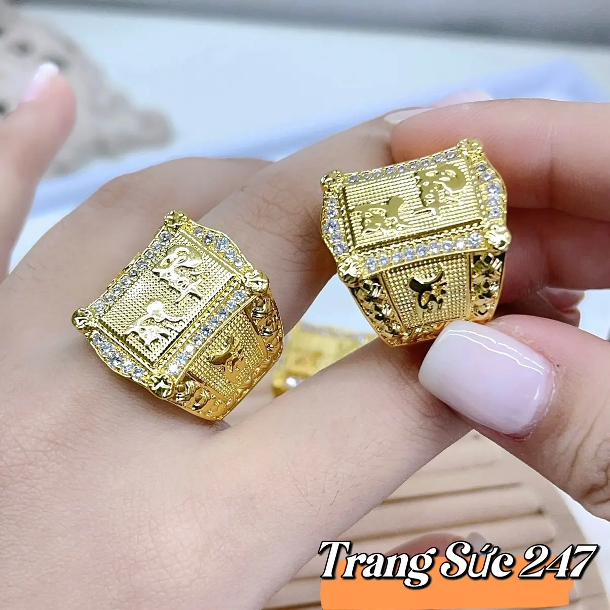 Nhẫn Nam Phát Tài 1 Lượng Màu 18-xài đời đời ko đen