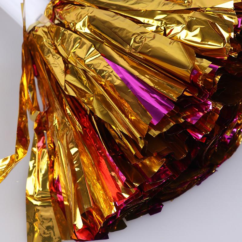 Product Introduction of Handle Style Cheerleader Pom Poms Metallic Streamer Sport Match Vocal Dance Party Concert Decorator Props Club Supply 26